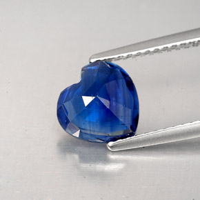 Cianita azul natural 2,16ct, formato de coração, VS-SI