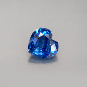 Cianita azul natural 1,86ct, formato de coração, VS-SI