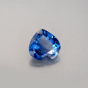 Cianita azul natural 1,86ct, formato de coração, VS-SI