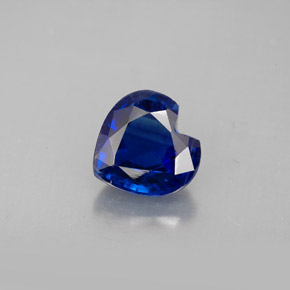 Cianita azul natural 2,20ct, formato de coração, VS