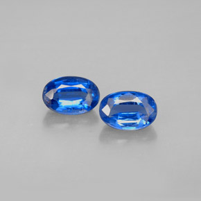 Pedras preciosas de cianita azul natural de  ct, corte oval, VS