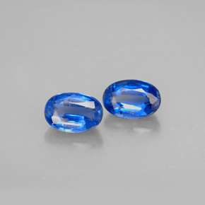 Pedras preciosas de cianita azul natural de  ct, corte oval, VS