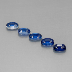 Pedras preciosas de cianita azul natural de  ct, corte oval, VS