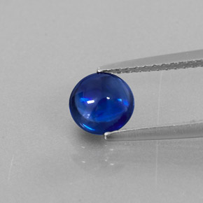 Cianita azul natural 0,96ct, corte redondo, transparente