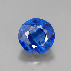 Cianita azul natural 1,82ct, corte redondo, SI