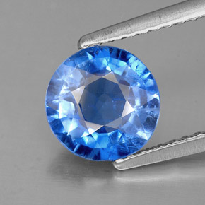 Cianita azul natural 1,74ct, corte redondo, SI