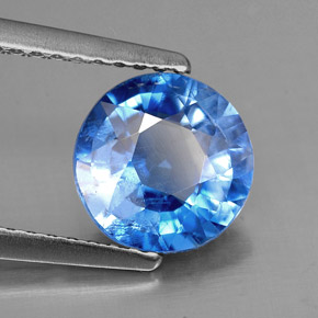Cianita azul natural 1,74ct, corte redondo, SI