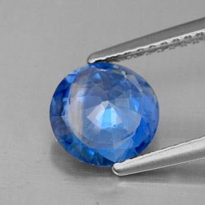 Cianita azul natural 1,74ct, corte redondo, SI