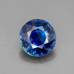 Cianita azul natural 1,54ct, corte redondo, SI