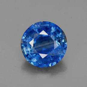 Cianita azul natural 1,58ct, corte redondo, SI