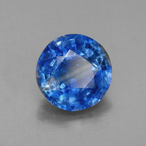 Cianita azul natural 1,58ct, corte redondo, SI