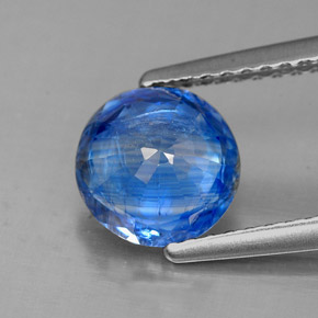 Cianita azul natural 1,58ct, corte redondo, SI