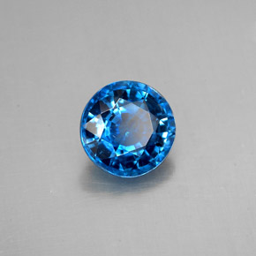 Cianita azul natural 1,63ct, corte redondo, SI