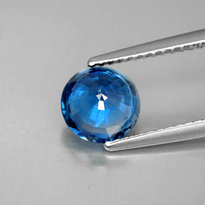 Cianita azul natural 1,63ct, corte redondo, SI