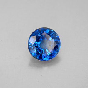 Cianita azul natural 1,66ct, corte redondo, SI