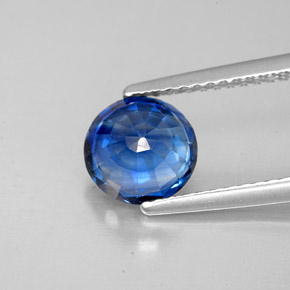 Cianita azul natural 1,66ct, corte redondo, SI