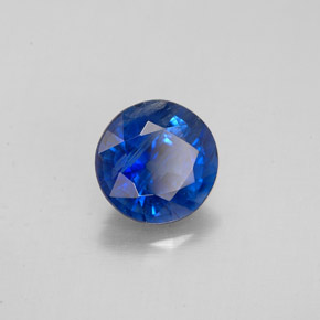 Cianita azul natural 1,61ct, corte redondo, SI