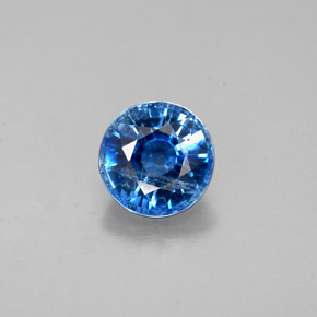 Cianita azul natural 1,68ct, corte redondo, SI