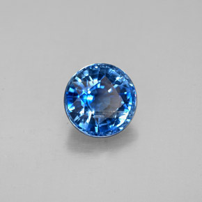 Cianita azul natural 1,68ct, corte redondo, SI