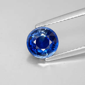 Cianita azul natural 1,57ct, corte redondo, SI