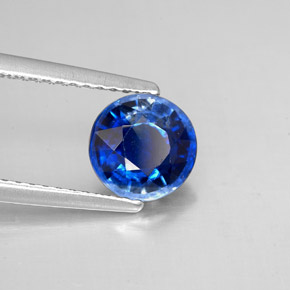 Cianita azul natural 1,57ct, corte redondo, SI