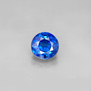 Cianita azul natural 1,49ct, corte redondo, VS