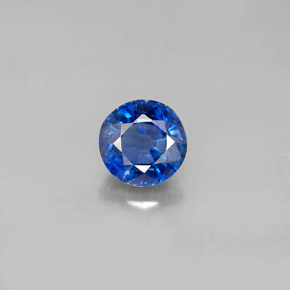 Cianita azul natural 1,23ct, corte redondo, VS-SI