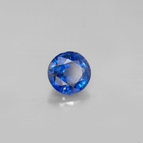 Cianita azul natural 1,23ct, corte redondo, VS-SI