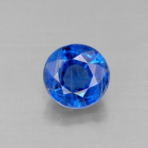 Cianita azul natural 1,23ct, corte redondo, VS-SI