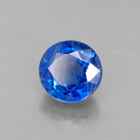 Cianita azul natural 1,23ct, corte redondo, VS-SI