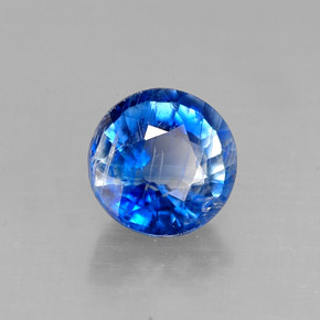 Cianita azul natural 1,08ct, corte redondo, VS-SI