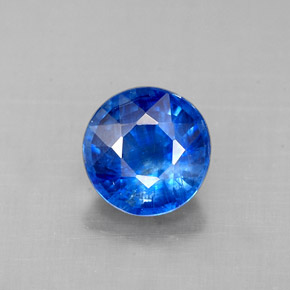 Cianita azul natural 1,22ct, corte redondo, VS-SI