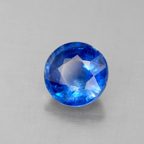 Cianita azul natural 1,22ct, corte redondo, VS-SI