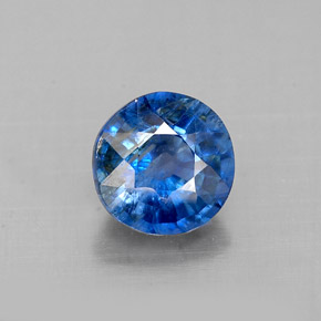 Cianita azul natural 1,05ct, corte redondo, VS-SI