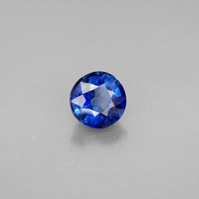 Cianita azul natural 1,09ct, corte redondo, VS