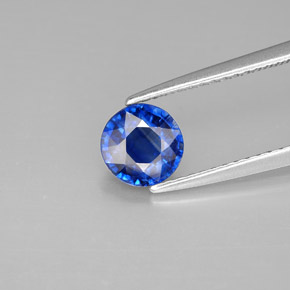 Cianita azul natural 0,96ct, corte redondo, VS-SI