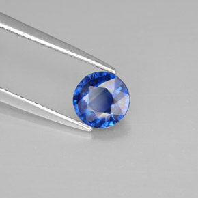 Cianita azul natural 0,96ct, corte redondo, VS-SI