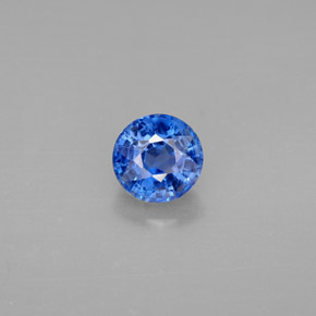 Cianita azul natural 1,15ct, corte redondo, VS-SI