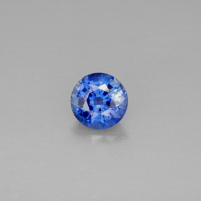 Cianita azul natural 0,98ct, corte redondo, VS