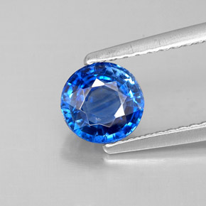 Cianita azul natural 1,21ct, corte redondo, VS-SI