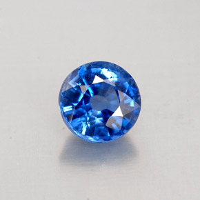 Cianita azul natural 1,09ct, corte redondo, VS