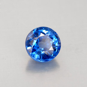 Cianita azul natural 1,09ct, corte redondo, VS