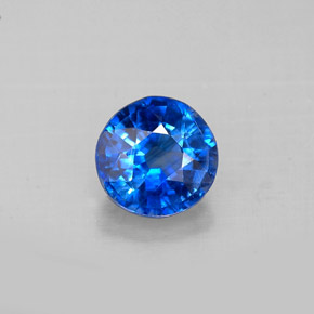 Cianita azul natural 1,04ct, corte redondo, VS-SI