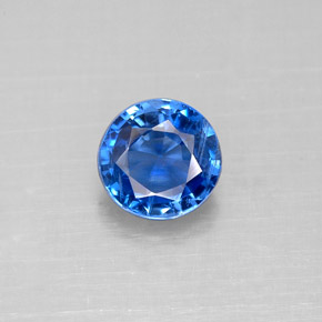 Cianita azul natural 1,18ct, corte redondo, VS-SI