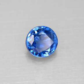 Cianita azul natural 1,18ct, corte redondo, VS-SI