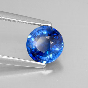 Cianita azul natural 1,17ct, corte redondo, VS-SI