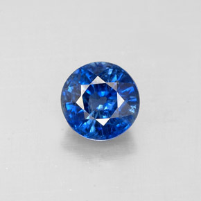 Cianita azul natural 1,13ct, corte redondo, VS-SI