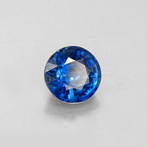 Cianita azul natural 1,13ct, corte redondo, VS-SI