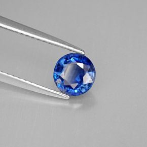 Cianita azul natural 1,05ct, corte redondo, VS-SI