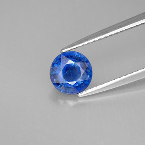 Cianita azul natural 1,03ct, corte redondo, VS-SI